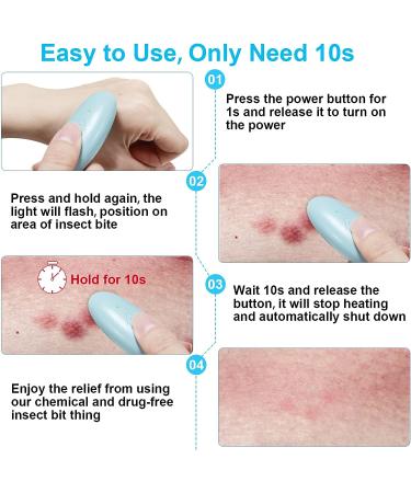 Bug Bite Itch Relief Device - Fast Relief for Insect Bites & Mosquito Stings | USB Charging, Chemical-Free | Vacation & Camping Essential - Buy Online on GoSupps.com