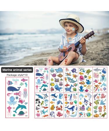 Jungle Animal, Insects, Sea Creatures Temporary Tattoos for Kids - 440pcs | Waterproof, Mixed Styles for Boys and Girls Group Activities - Buy Online on GoSupps.com