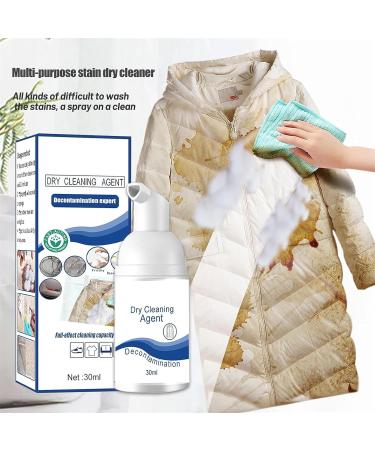 Dry Cleaning Agent Dry Foam Cleaner for Clothes Active Enzyme Clothing Stain Remover All Purpose Rinse-Free Cleansing Spray Fast and Efficient Decontamination 2PCS - Buy Online on GoSupps.com