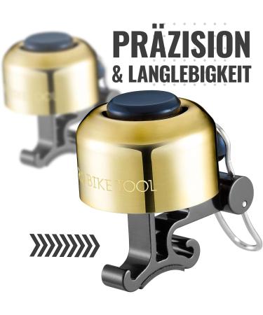 Pro Bike Tool Bicycle Bells - Clear Ringtone for Adults & Kids - Perfect for Street Mountain Beach Cruiser Bicycles - Premium Brass Bicycle Accessories - Buy Online on GoSupps.com