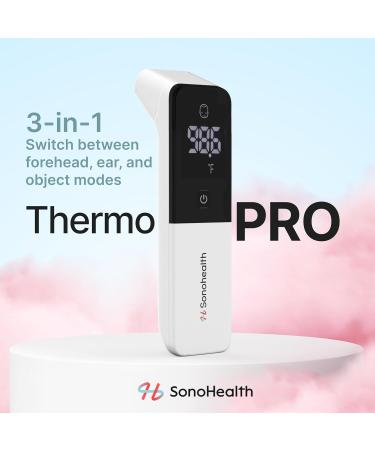 ThermoPRO 3-in-1 Thermometer for Kids & Adults | Accurate Forehead Ear & Bottle Thermometer by SonoHealth - Fast International Shipping - Buy Online on GoSupps.com