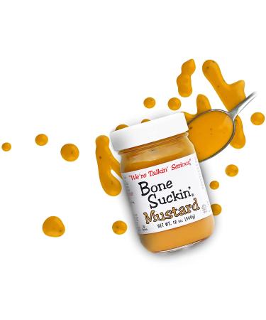 Bone Suckin' Mustard 12oz - Tangy and Delicious (Pack of 1) - Buy Online on GoSupps.com