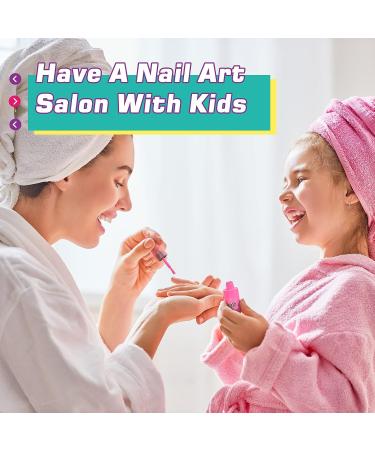 Amagoing Nail Art Kit for Kids with Nail Dryer, 2 in 1 Pens, Fake Nails, DIY Stickers - Birthday & Christmas Gift for Girls Ages 6-12 - Buy Online on GoSupps.com