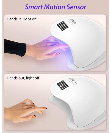 SUNUV UV LED Nail Lamp - Professional Gel Nail Polish Dryer with Sensor and 4 Timers | Manicure and Pedicure Tool - SUN5 - Buy Online on GoSupps.com
