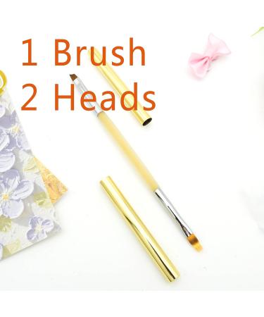 Lea-Shall Double-Sided Ombre/French Nail Brush Set - 2 Heads for Gel Polish Nail Art & UV Nails - Perfect for DIY Nail Designs - Buy Online on GoSupps.com