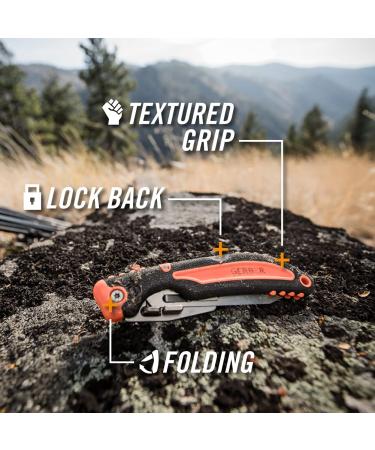 Gerber Gear Vital Pocket Folding Hunting Knife | Exchangeable Blade | Orange/Black - Buy Online on GoSupps.com