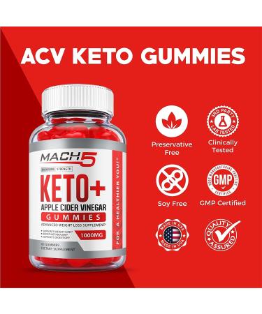 Mach5 ACV Keto Gummies with Beet Root Juice & Vitamin B12 - 60 Vegan Gummies - Buy Online on GoSupps.com