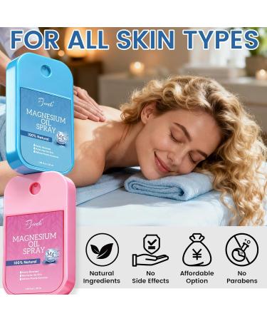 Pjordo 2 Pack Magnesium Oil Spray 100% Natural for Moisturizing & Soothing Skin Topical Magnesium Oil for Feet & Body Non-Greasy & Fast Absorbing Portable Bottle for Everywhere - Buy Online on GoSupps.com