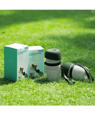 Pecute Portable Dog Drinking Bottle - 650ml Silicone Water Bottle with Foldable Bowl | Travel-Ready Pet Hydration Solution - Buy Online on GoSupps.com
