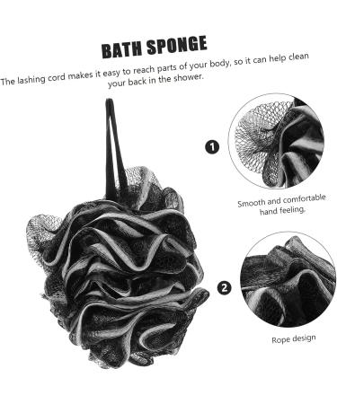 Buy NOLITOY 4pcs Black Bath Balls - Durable Mesh Loofah Scrubber Sponges for Men | Portable Body Wash Solution - Buy Online on GoSupps.com