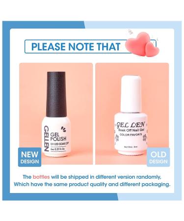 Gellen Gel Nail Polish Kit - Blue Peach Pink White | Popular Solid Colors Set for DIY Nail Art at Home or Salon - Buy Online on GoSupps.com