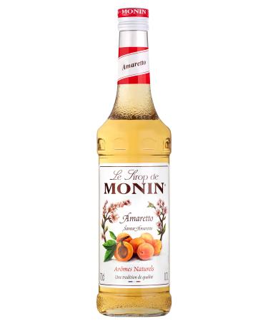 MONIN Amaretto Syrup for Cocktail and Cocktail without Alcohol - Natural Flavors - 70cl