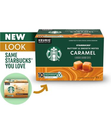 Starbucks Caramel K-Cups Single Serve Keurig Compatible Caramel Flavoured Coffee Pods for Keurig Brewers - 60 Capsules Caramel 10 count (Pack of 6) - Buy Online on GoSupps.com