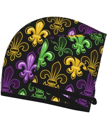 Hair Towel Wrap - Quick Drying Towel Turban with Button | Soft Head Towel for Effortless Hair Drying (Mardi Gras1 - Buy Online on GoSupps.com