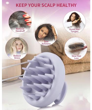 Vancone Scalp Massage Brush | Premium Shampoo & Head Massage Brush for Hair Growth & Dandruff Relief | Wet & Dry Use | Light Purple - Buy Online on GoSupps.com