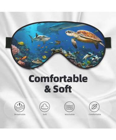 Sea Turtles Print Double-Sided Eye Mask Soft and Light Blocking for Enhancing Sleep Quality - Buy Online on GoSupps.com