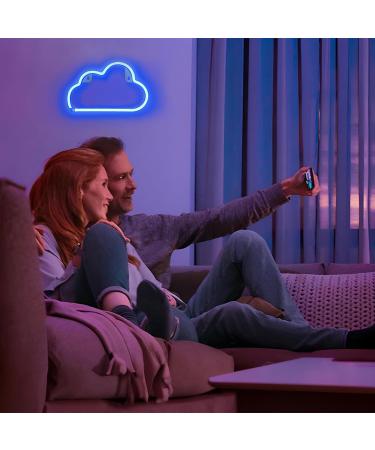 Xiyunte LED Neon Cloud Sign | Battery/USB Operated Wall Decoration | Blue Neon Light for Home & Office - Buy Online on GoSupps.com