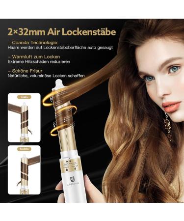 WebewAUTY 5-in-1 F hn & Hairstyler - High-Speed Brushless Hair Dryer with 200M Negative Ions Warm Air Brush & Air Curling Iron - International Shipping Available - Buy Online on GoSupps.com