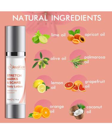 STRETCH MARK REMOVER - SCARS BODY LOTION - Firming Body Lotion Infused with Essential Oils and Extracts to Improve the Appearance of Scars Stretch Marks and Uneven Skin Tone - 50 ml - Buy Online on GoSupps.com