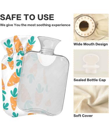 Naanle 2L Carrot Hot Water Bottle - Transparent Large Hot & Cold Therapy Bag for Pain Relief - Ideal Hand & Feet Warmer - Buy Online on GoSupps.com