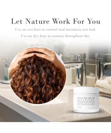 VoC Haircare Natural Styling Cream | Anti-Frizz Weightless Hold & Shine | Vegan Haircare for All Hair Types | Argan Oil & Baobab Extract (57 ml - Buy Online on GoSupps.com