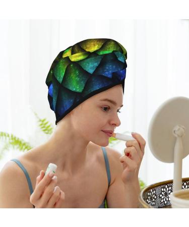 Microfiber Hair Drying Cap - Dragon Scales Towel Wrap for Quick Drying Curly Long & Thick Hair | Soft Absorbent & Stylish - Buy Online on GoSupps.com