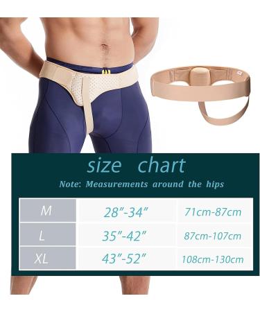 EAYH Adjustable Inguinal Hernia Support Belt for Men - Left/Right Side Relief - Buy Online on GoSupps.com
