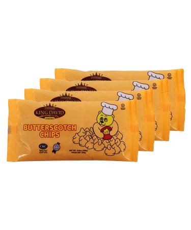King David Vegan Butterscotch Chips Non-dairy Lactose Free Kosher, 8.81 Ounce (Pack of 4)