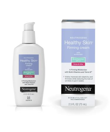 Neutrogena Healthy Skin Glycerin & Green Tea Firming Face Cream Moisturizer & Neck Cream with SPF 15 Sunscreen - Anti Wrinkle Cream  Face Moisturizer for Dry Skin & Neck Firming Cream  2.5 fl. oz