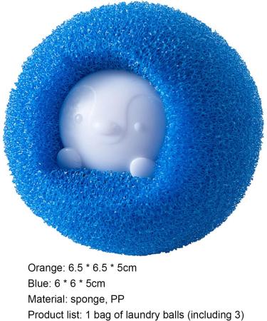Galand Laundry Dryer Balls Reusable Dryer Washer Laundry Balls -Deformed for Home 3Pcs/Pack Blue - Buy Online on GoSupps.com