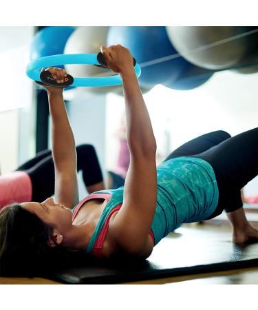 Magic Circle Pilates Ring & Thigh Exerciser Set - Yoga & Pilates Equipment for Home Workouts - Inner Thigh Toner for Slimmer Thighs - Turquoise Bag & Poster Included - Buy Online on GoSupps.com