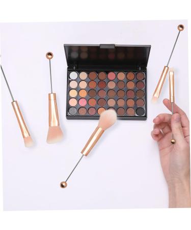 Makeup Brush Set for Women Beaded Rose Gold DIY Faux Fiber Make Up Brushes for Eyeshadow Concealer Contour Makeup Supplies Beauty Tools - Buy Online on GoSupps.com