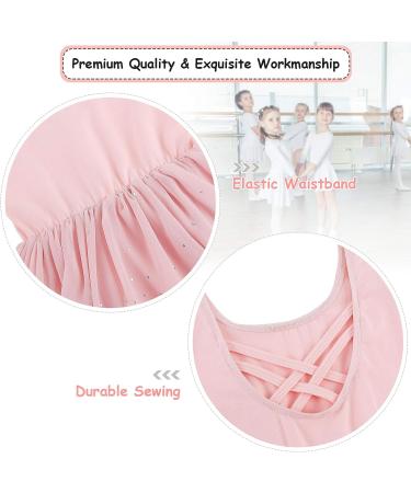 Girls Long Sleeve Dance Leotard Tutu Dress - Pink - Size 8-9 Years - Buy Online on GoSupps.com