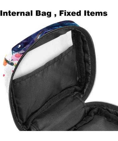 Stylish Menstruation Pad Bag with Zipper | Women's Napkin & Tampon Collection Bag - Cute French Bulldog Watercolor Design - Buy Online on GoSupps.com