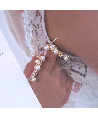 Vintage Pearl Star Earrings - Rhinestone & Crystal Drop Jewelry for Women - Buy Online on GoSupps.com