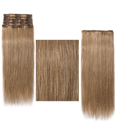 Buy Clip In Real Hair Extensions - 8 Piece Set Cheap Remy Hair Honey Blonde #27 20 (50cm) - 70g | International Shipping - Buy Online on GoSupps.com