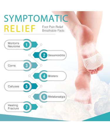 12 Pairs Breathable Silicone Foot Cushions - Non-Slip Shockproof Metatarsal Pads for Comfort in Work Travel & Shopping - Buy Online on GoSupps.com