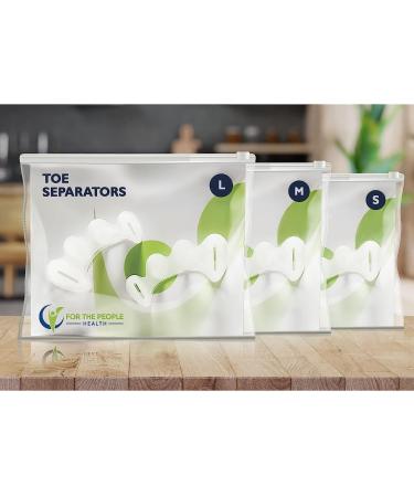FTP Health Toe Separators - Toe Spacers for Hammertoes, Bunions, Plantar Fasciitis - Size Medium (1 pair) - Buy Online on GoSupps.com