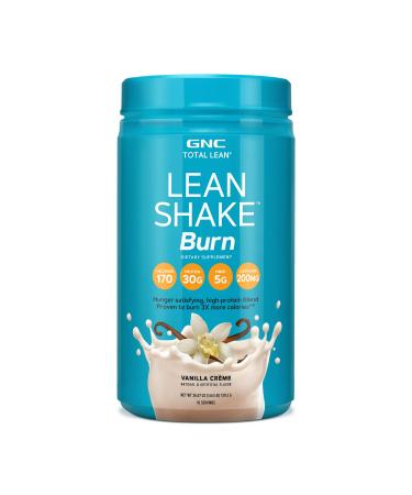 GNC Total Lean | Lean Shake Burn, Protein Powder | Hunger Satisfying, High Protein Blend, Proven to Burn 3X More Calories | Vanilla | 16 Servings