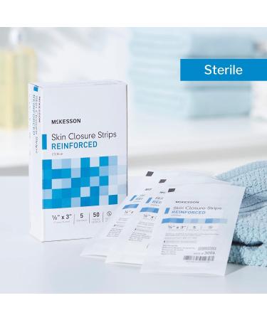 McKesson Skin Closure Strips 1/8 x 3 50 Count - Sterile Reinforced - Buy Online on GoSupps.com