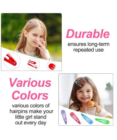 100 Pcs 5cm Hair Clips for Girls - No Slip Metal Candy Color Hair Accessories for Kids & Women - Perfect Birthday Party Gifts - Buy Online on GoSupps.com