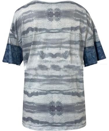 UIKMNH Women's Shark Print Kaftan T-Shirt - Grey, Size XL - Buy Online on GoSupps.com