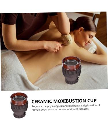 Beavorty Moxibuslass Schabeschale Smoke-Free Moxa Massage Tab & Ceramic Moxa Stick Burner for Moxibustion Therapy - Buy Online on GoSupps.com