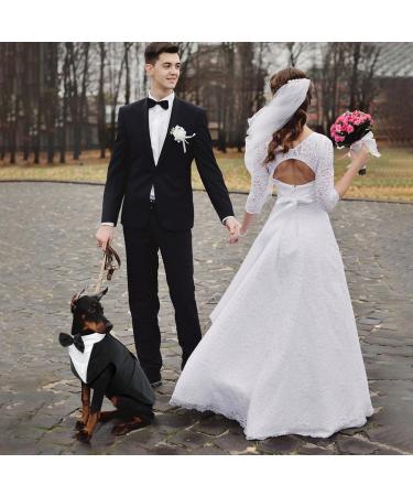 XXL Black Dog Costume - Christmas & Halloween Tuxedo Outfit for Small & Big Dogs | 1 Pack - Buy Online on GoSupps.com