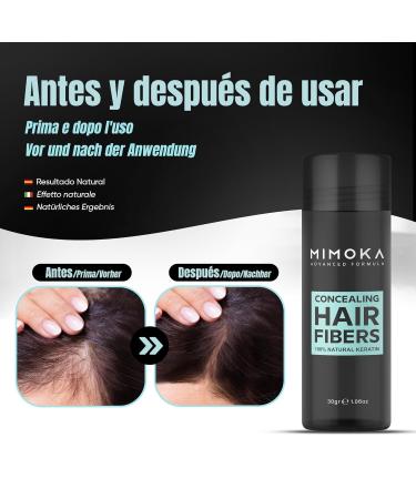 Mimoka Scattered Hair Powder - 100% Natural Microfibers for Hair & Beard - Gray - Non-Perceptible Solution for Men & Women - 30g - Buy Online on GoSupps.com