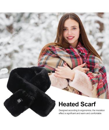 Nichtule Neck Heating Scarf | USB Heated Soft Scarf with 3 Temperature Settings | Portable Wireless Heat Scarf for Neck Pain Relief - Black - Buy Online on GoSupps.com