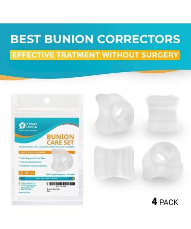 5 STARS UNITED Little Toe Corrector and Straightener - 4-Pack Gel Separators for Pain Relief and Toe Alignment - Small Toe Spacers for Overlapping Hallux Valgus and Diabetic Feet - Buy Online on GoSupps.com