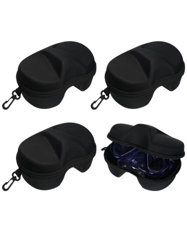 Kigeli 4 Pcs Scuba Mask Case EVA Goggles Case Dive Mask Case Holder Protective Swimming Scuba Glasses Storage Box with Carrying Zipper Buckle for Youths Adults Swimming Mask