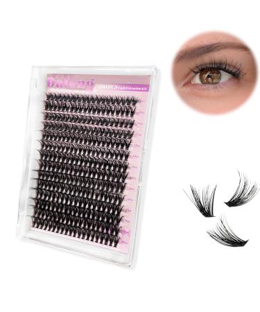 Lash Clusters Magnetic Eyelashes 280Pcs Individual Lashes DIY Eyelash Extensions 9-16mm Length Reusable Soft Natural False Eyelashes Thin Band Lash Extension Kit for Makeup at Home