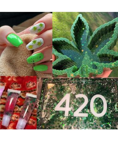 Leaves Nail Art Glitters - 12 Colors Holographic Leaf Sequins for Acrylic Nails | 3D Flakes for Fall & DIY Craft Decoration - Laser Sparkle for Festival Makeup - Buy Online on GoSupps.com